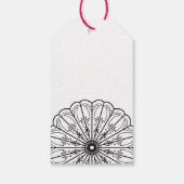 Aangepaste kleur moderne minimalistische bloemen cadeaulabel (Achterkant)