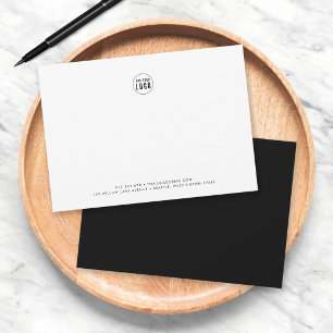 Aangepaste Kleur Moderne Minimalistische Logo Toev Notitiekaartje