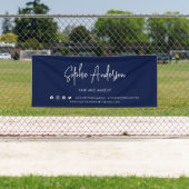 Aangepaste kleur Moderne script sociale media mark Spandoek (Insitu)