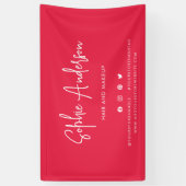 Aangepaste kleur Moderne script sociale media mark Spandoek (Verticaal)