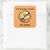 Aangepaste kleur moer allergie gepersonaliseerde K Vierkante Sticker (Tas)