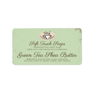 Aangepaste kleur mortel stamper handgemaakte zeep etiket