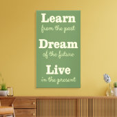 Aangepaste kleur Motivatie Quote canvas print (Insitu (Woonkamer))