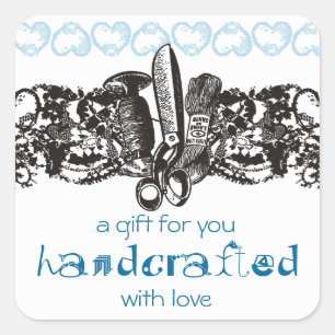 Aangepaste kleur Naaien Borduurwerk gothic Kant Ca Vierkante Sticker