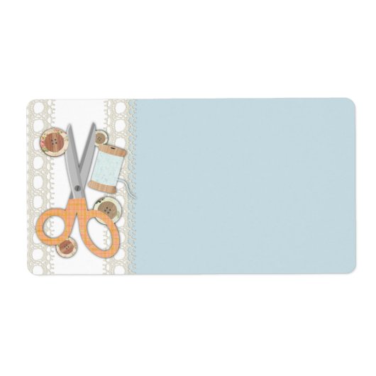 Aangepaste kleur naaien schaar knoppen draad etiket (Voorkant)