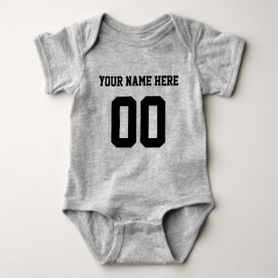 Aangepaste kleur/naam Baby Sport Jersey Bodysuit