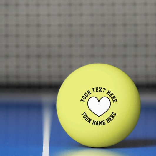 Aangepaste kleur pingpongballen met hart logo (Net)