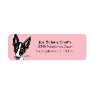 Aangepaste kleur Rat Terrier Etiket