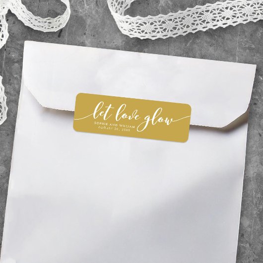 Aangepaste Kleur Relax Script Laat Liefde Gloeien Etiket