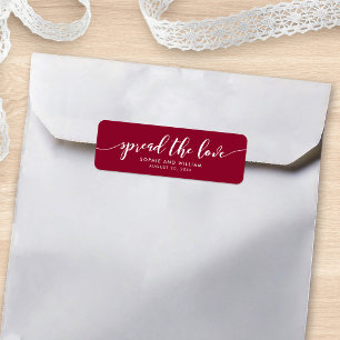 Aangepaste Kleur Relax Script Verspreid de Liefde Etiket