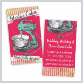 Aangepaste kleur retro stand mixer bakkerij bakken visitekaartje