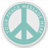 Aangepaste kleur ronde vredensymbool vinylstickers sticker (Voorkant)