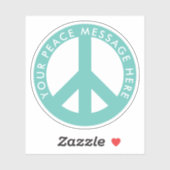Aangepaste kleur ronde vredensymbool vinylstickers sticker (Vel)