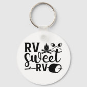 AANGEPASTE KLEUR RV Sweet RV Camping Sleutelhanger (Voorkant)
