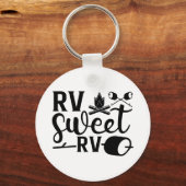 AANGEPASTE KLEUR RV Sweet RV Camping Sleutelhanger (Voorkant)