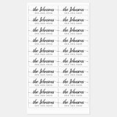 Aangepaste kleur schattig script naam & nummer wat labels (Vel)