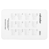 Aangepaste Kleur SImple Chic 2024 Witte Kalender Magneet (Horizontaal)