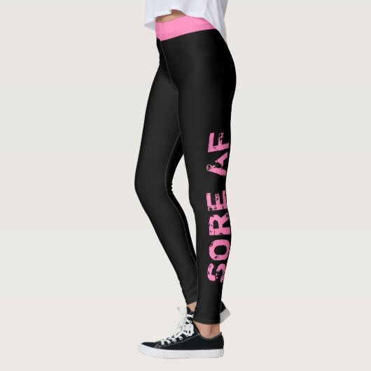 Aangepaste kleur | "Sore AF"-werkplan Leggings (Links)