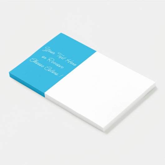 Aangepaste kleur tekst Blauw Post-it® notes (Schuin)
