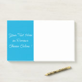 Aangepaste kleur tekst Blauw Post-it® notes (Op bureau)