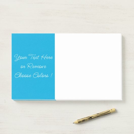 Aangepaste kleur tekst Blauw Post-it® notes (Op bureau)