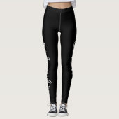 Aangepaste kleur Trendy Script "Bridesmaid" Leggings (Voorkant)