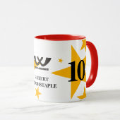 Aangepaste kleur UNIVERSAL-jubileum koffie Mok (Voorkant rechts)