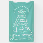 Aangepaste kleur Verloving Felicitaties Banner (Verticaal)