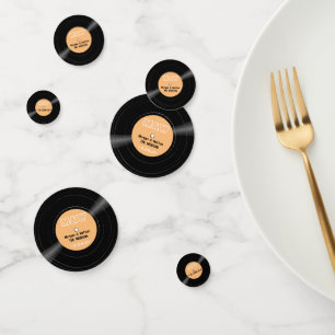 Aangepaste kleur Vinyl Record Monogram Gepersonali Confetti