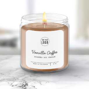 Aangepaste kleur Voeg Logo Script Lines productlab Vierkante Sticker