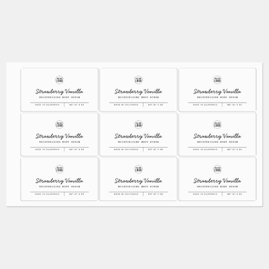 Aangepaste kleur Voeg Logo Script Lines toe Produc Labels (Vel)