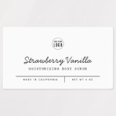 Aangepaste kleur Voeg Logo Script Lines toe Produc Labels (Design 1)