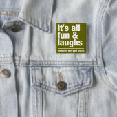 Aangepaste kleur voor FUN & LAUGHS-knop Vierkante Button 5,1 Cm (In situ)