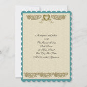 Aangepaste kleur voor huwelijksuitnodiging kaart (Achterkant)