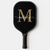 Aangepaste kleur voor moderne monogram-beheernaam pickleball paddle (Achterkant)