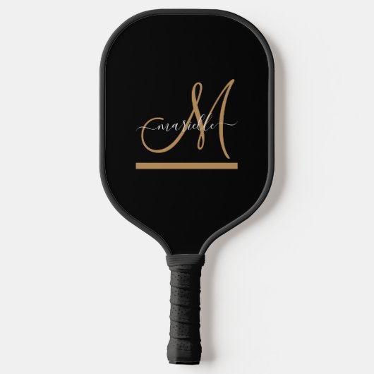 Aangepaste kleur voor moderne monogram-beheernaam pickleball paddle (Achterkant)