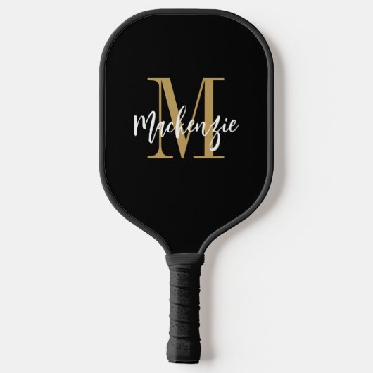 Aangepaste kleur voor moderne monogram-beheernaam pickleball paddle (Achterkant)