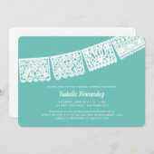 Aangepaste kleur voor moderne papel Picado | VRIJG Kaart (Voorkant / Achterkant)