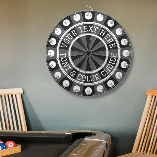 Aangepaste kleur voor steenkool, grijs of aangepas dartbord
