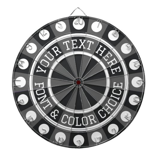 Aangepaste kleur voor steenkool, grijs of aangepas dartbord (Voorkant)