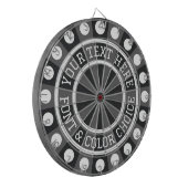 Aangepaste kleur voor steenkool, grijs of aangepas dartbord (Voorkant Links)