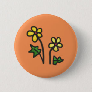 Aangepaste kleur voor zoete bloemen ronde button 5,7 cm