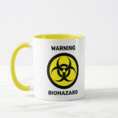 [Aangepaste kleur] Waarschuwing: Biohazard pictogr Mok (Links)
