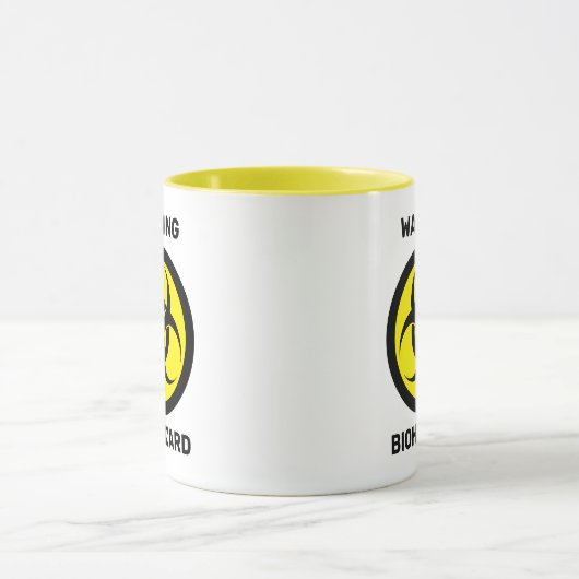 [Aangepaste kleur] Waarschuwing: Biohazard pictogr Mok (Midden)