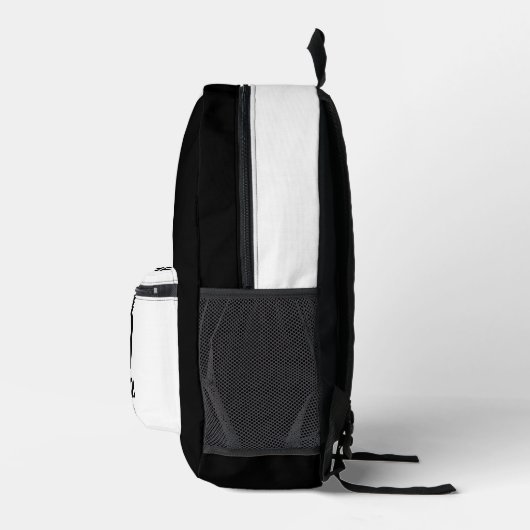Aangepaste kleur zwart-wit, automatische rasdoorsp bedrukte rugzak (Rechts)