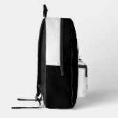 Aangepaste kleur zwart-wit, automatische rasdoorsp bedrukte rugzak (Links)