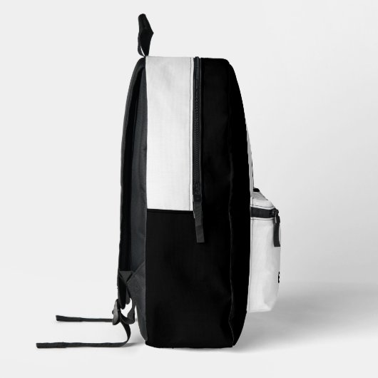 Aangepaste kleur zwart-wit, automatische rasdoorsp bedrukte rugzak (Links)