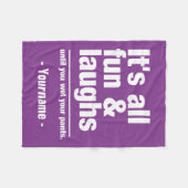 Aangepaste kleurafdekens van de FUN & LAUGHS Fleece Deken (Voorkant (Horizontaal))