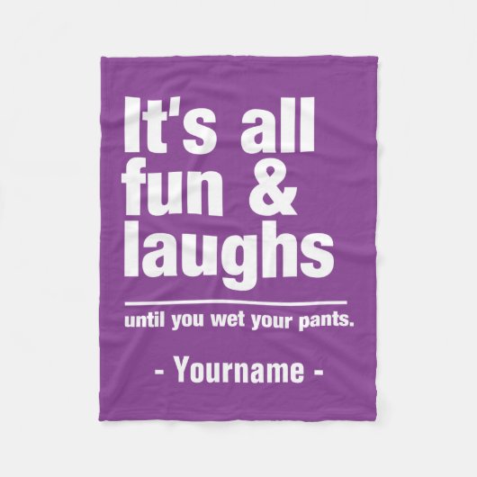 Aangepaste kleurafdekens van de FUN & LAUGHS Fleece Deken (Voorkant)