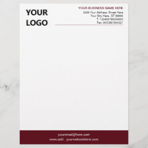 Aangepaste kleuren elegant design briefhoofd met L